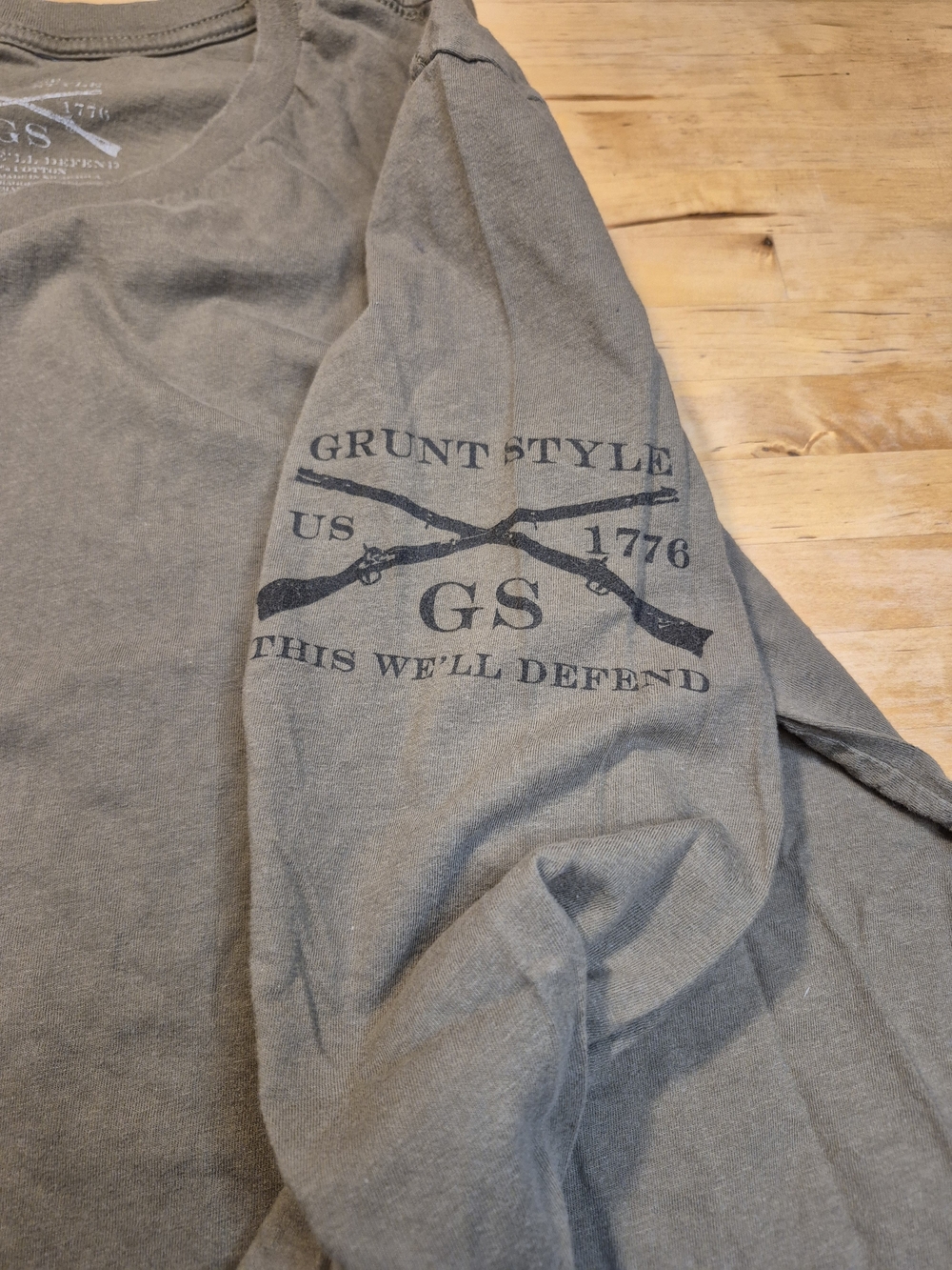 Grunt Style Long Sleeve Shirt in Olive - Picture 3 of 6